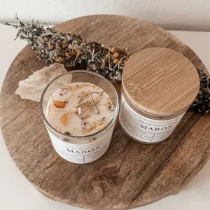 MABON Kräuter Kristallkerze